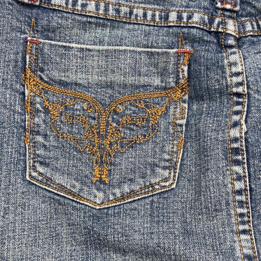 Vintage Y2K Nobo No Boundaries Denim Cowgirl Equestrian Embroidered Mini Skirt 5 - Picture 4 of 15